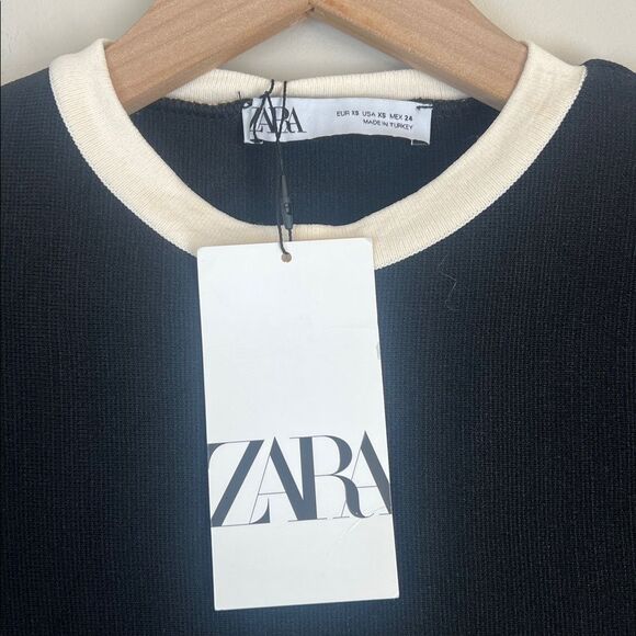 NWT Zara Pleated Mini Dress Preppy Old Money Size XS - Picture 5 of 12